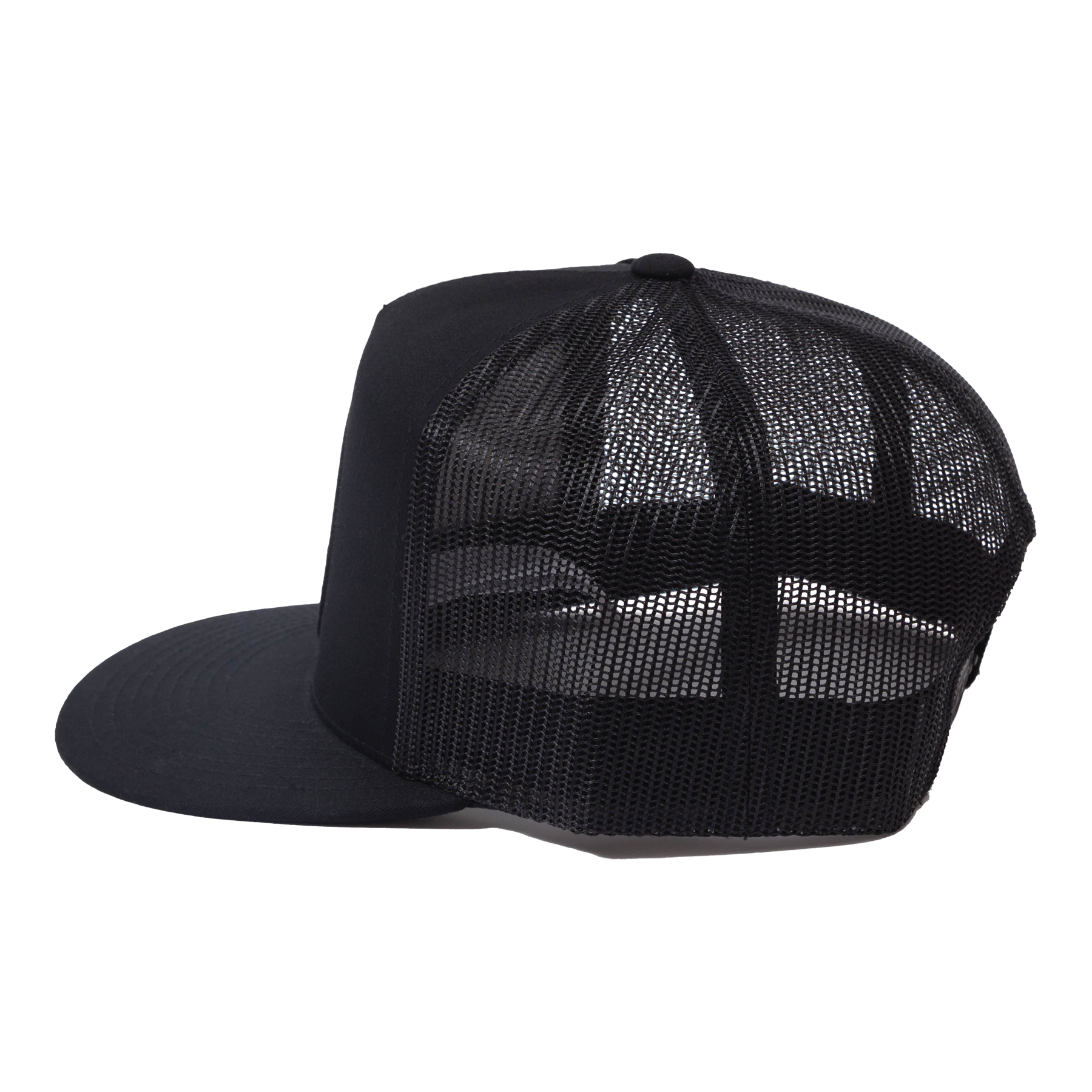 Hot Rod Flat Bill Trucker Snapback - Black - Dixxon Flannel Co.