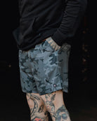 Men's 7" Gym Shorts - Black Camo - Dixxon Flannel Co.