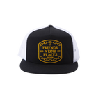 Low Places Chains Flat Bill Trucker Snapback - Black & White - Dixxon Flannel Co.