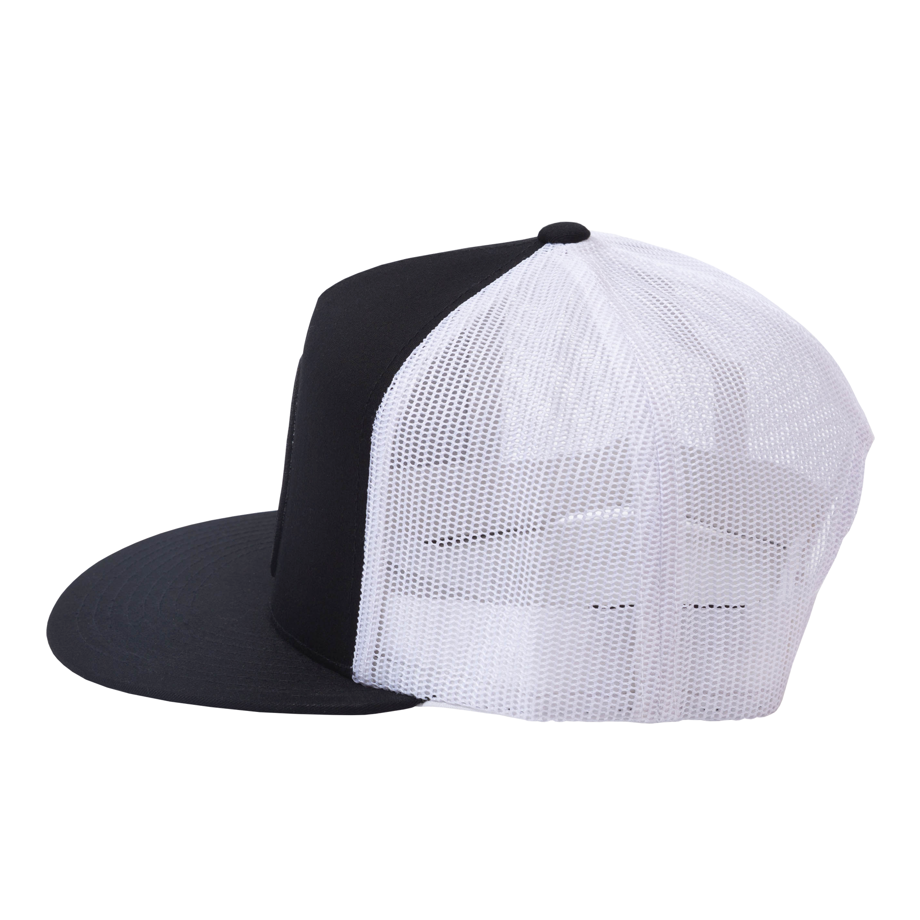 Hot Rod Flat Bill Trucker Snapback - Black & White - Dixxon Flannel Co.