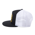 Low Places Chains Flat Bill Trucker Snapback - Black & White - Dixxon Flannel Co.