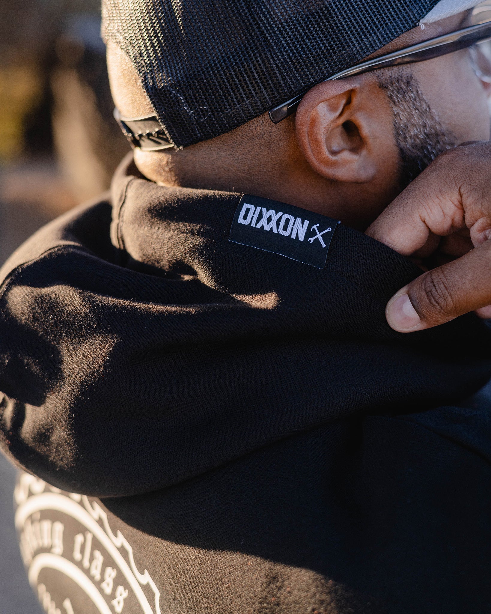 White Working Class Gear Pullover Hoodie - Black - Dixxon Flannel Co.