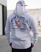 Red & Blue Quality Goods  Pullover Hoodie - White - Dixxon Flannel Co.