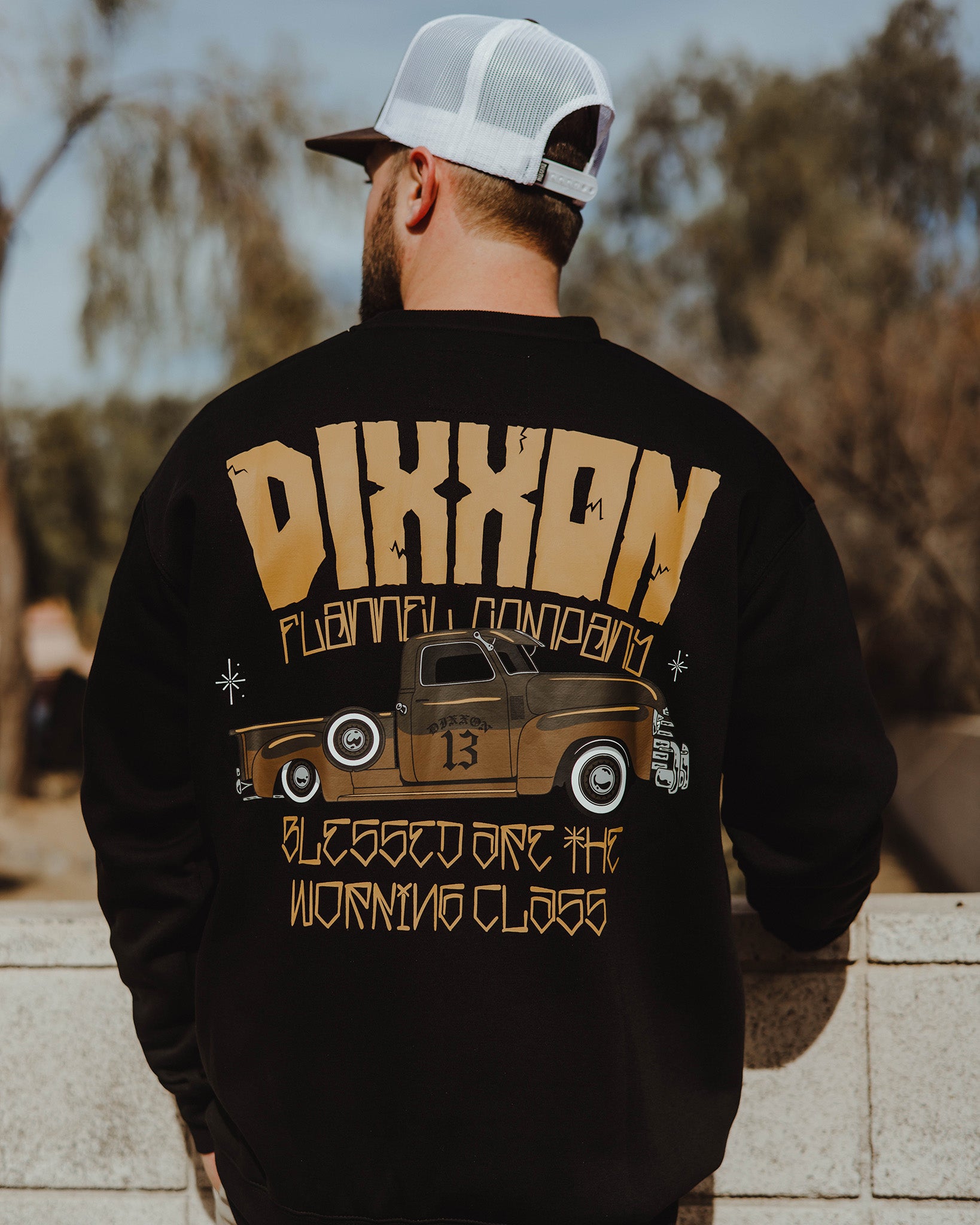 Men's Blessed Are The Working Class Crewneck - Black - Dixxon Flannel Co.