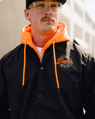 Orange & Gold MFG Badge Coaches Jacket - Black - Dixxon Flannel Co.