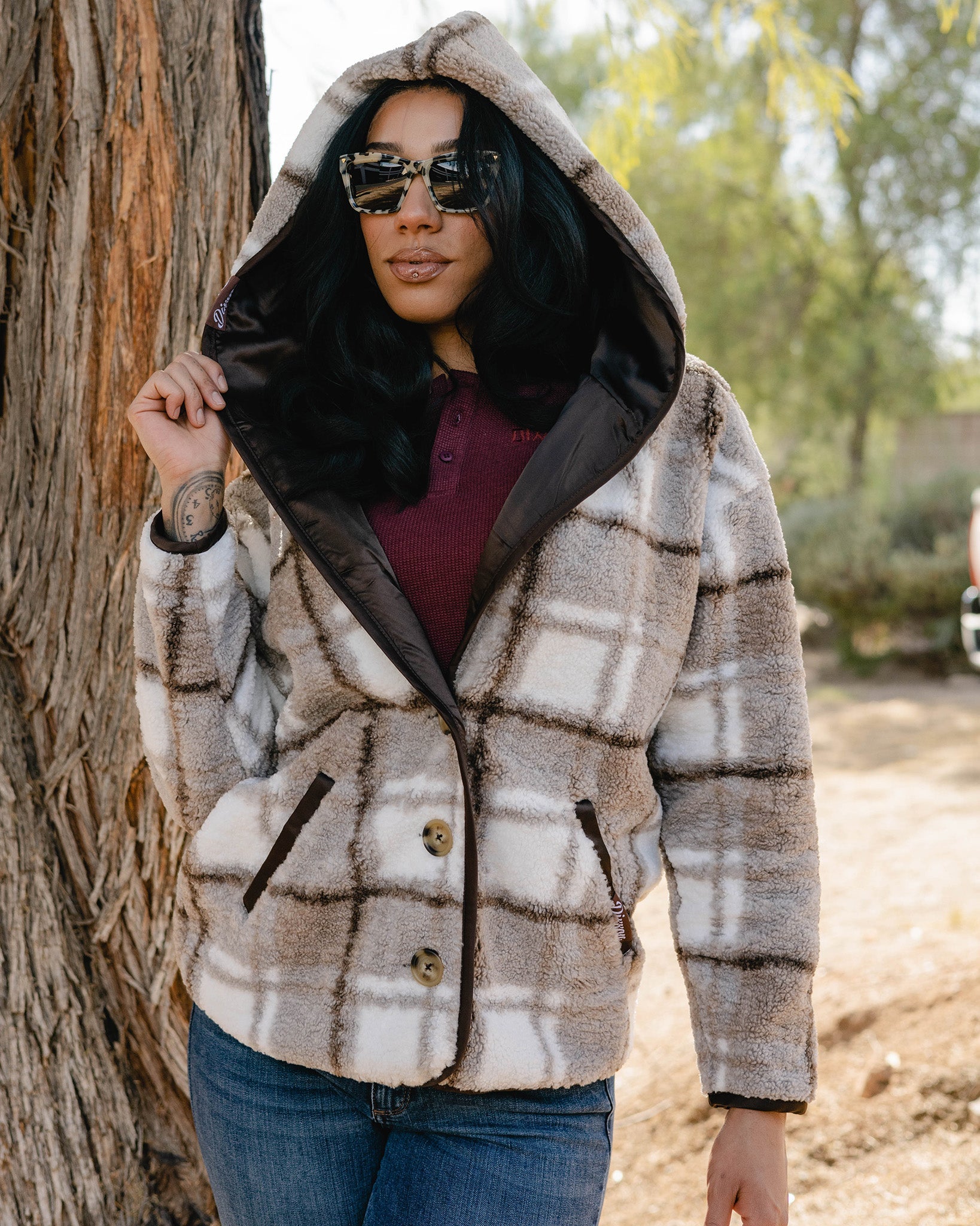 Women's Retreat Sherpa Cardigan - Dixxon Flannel Co. 