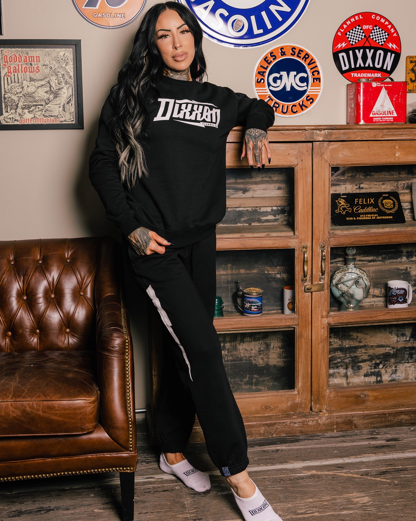 Women's Bolt Sweatpants - Black - Dixxon Flannel Co.