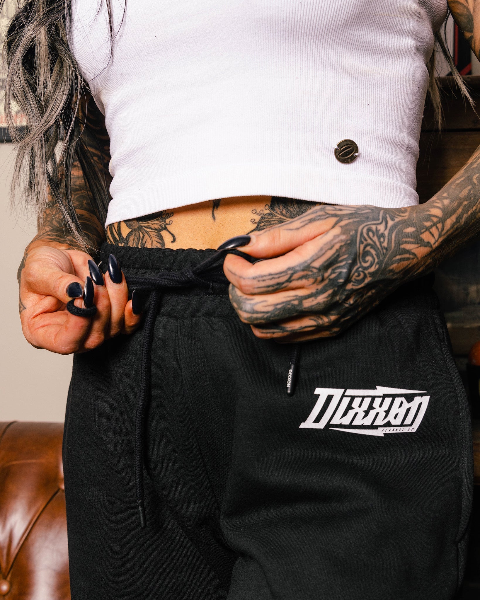 Women's Bolt Sweatpants - Black - Dixxon Flannel Co.