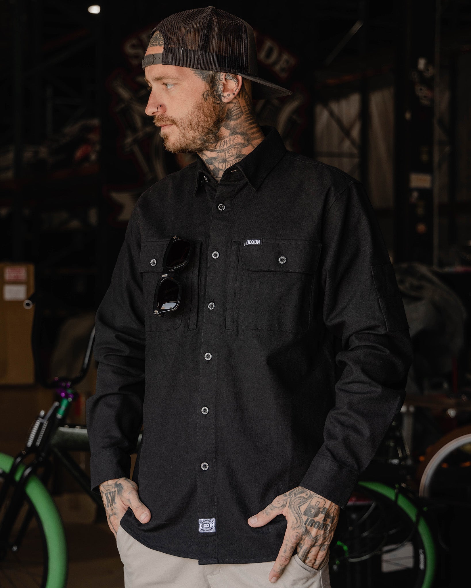 Work Shirt Long Sleeve - Black | Dixxon Flannel Co. – DIXXON UK