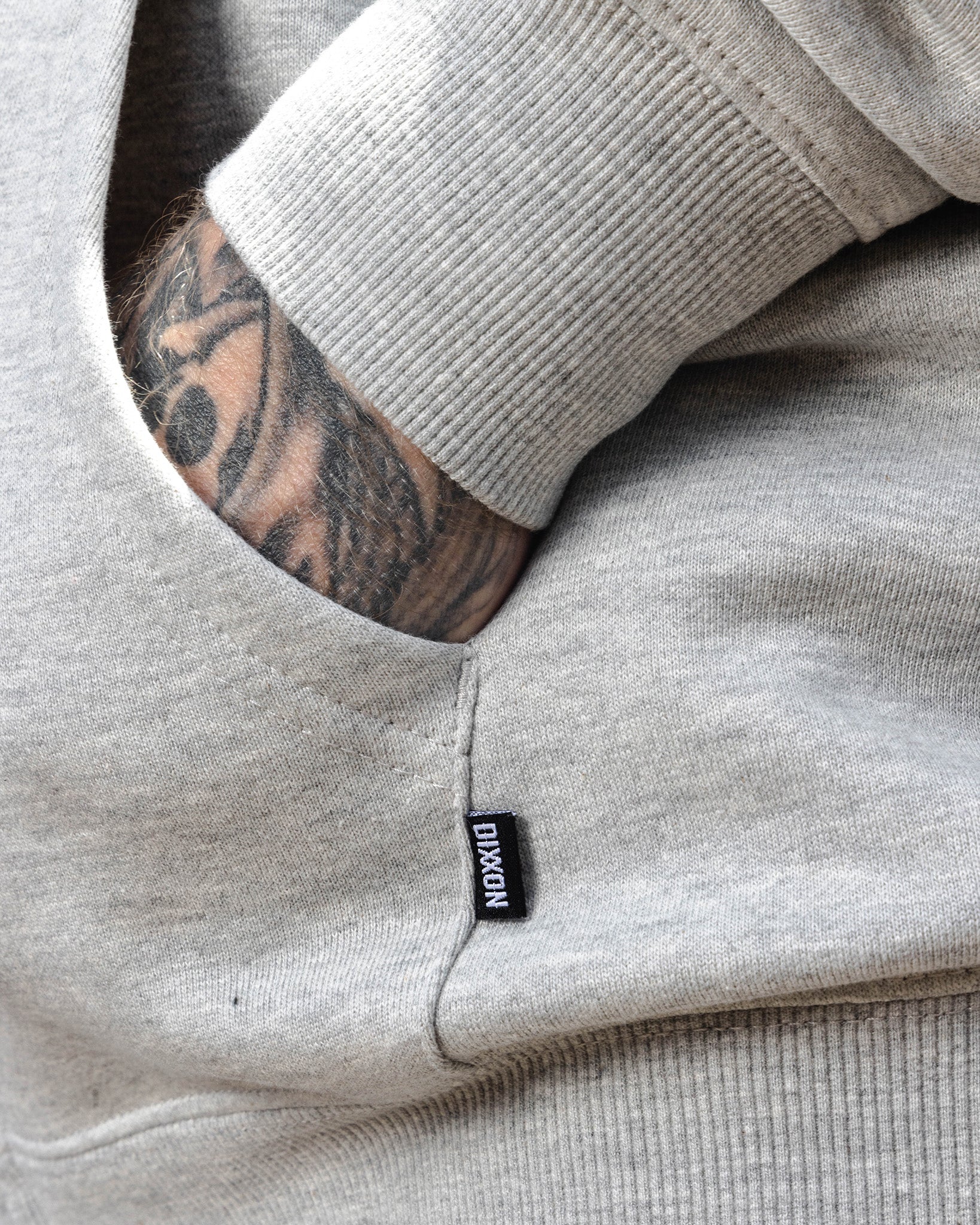 Black Working Class Logo Zip Up Hoodie - Heather Grey - Dixxon Flannel Co.