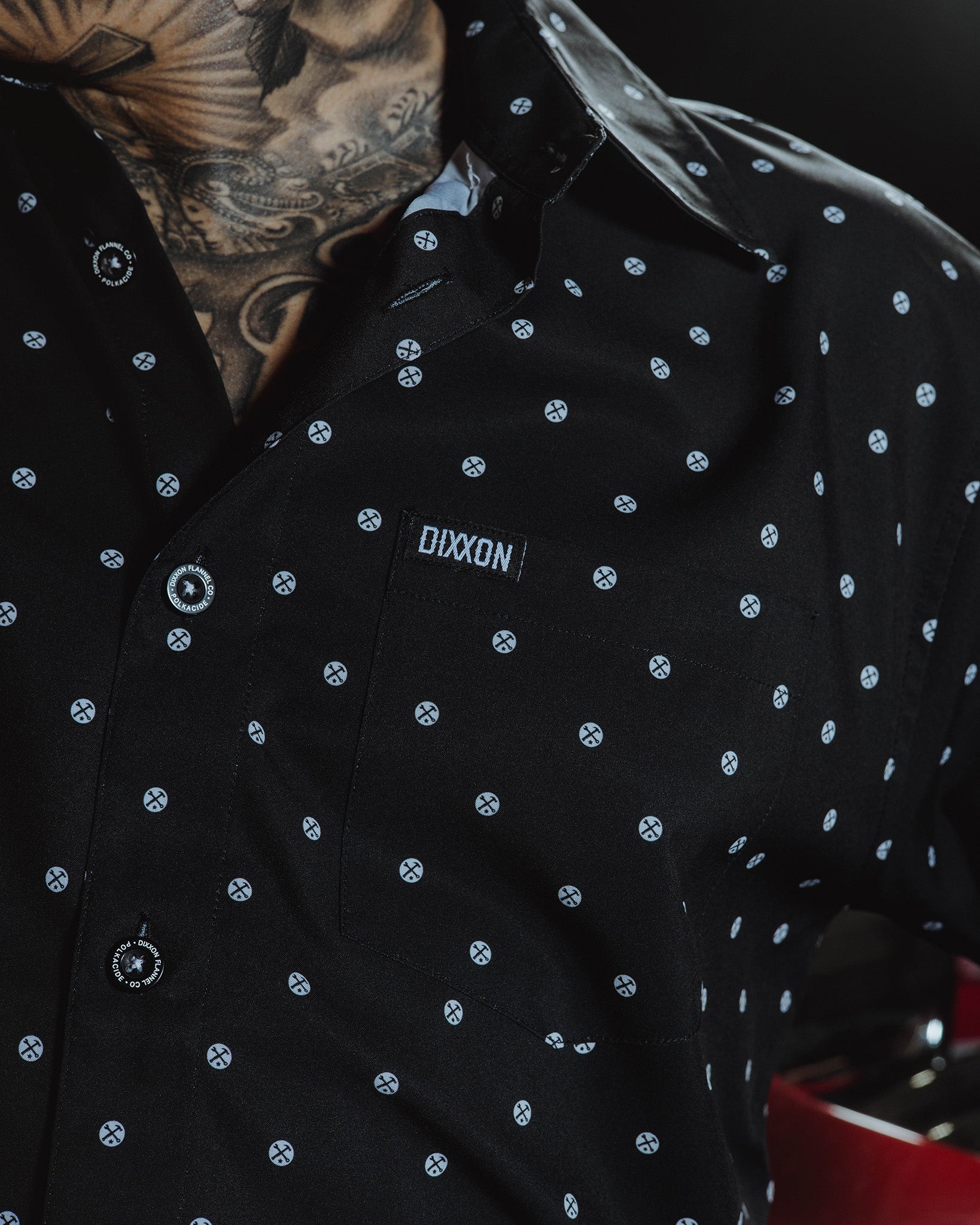 Polkacide Short Sleeve - Black & White - Dixxon Flannel Co.