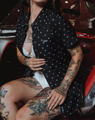 Women's Polkacide Short Sleeve - Black & White - Dixxon Flannel Co.