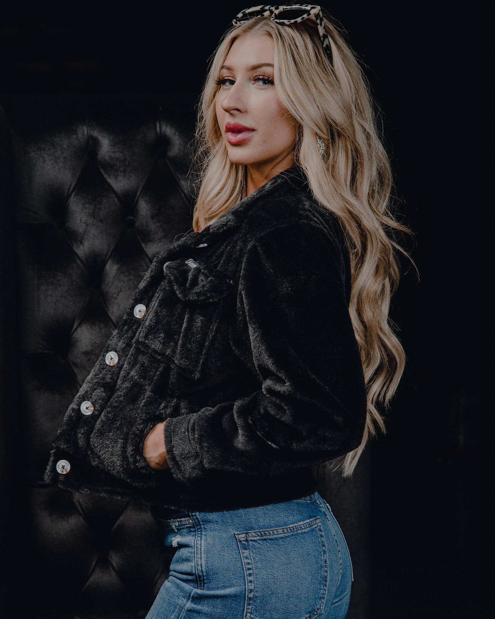 Women's Cropped Shacket Black Dixxon Flannel – DIXXON UK