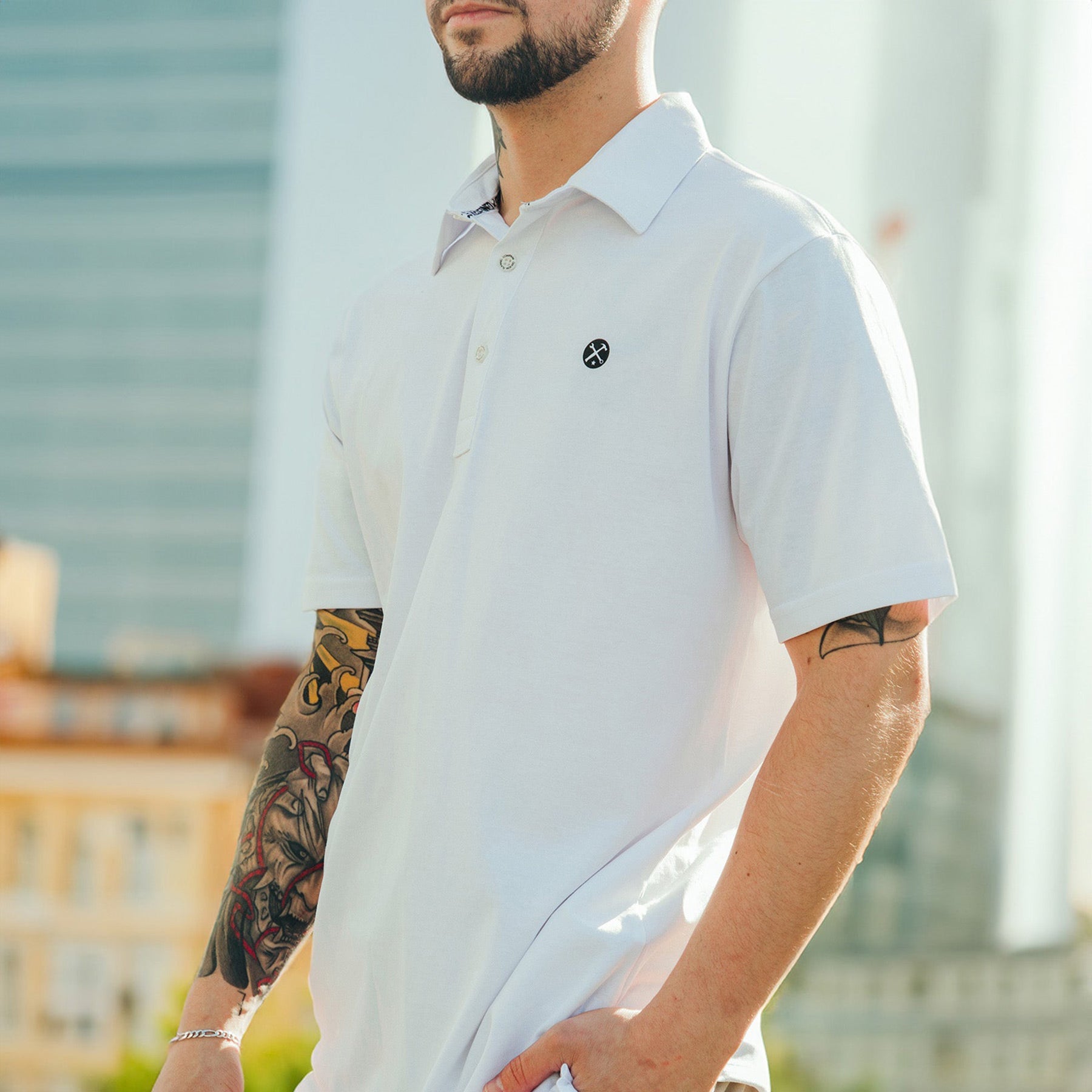 Athletic Premium Polo - White - Dixxon Flannel Co.