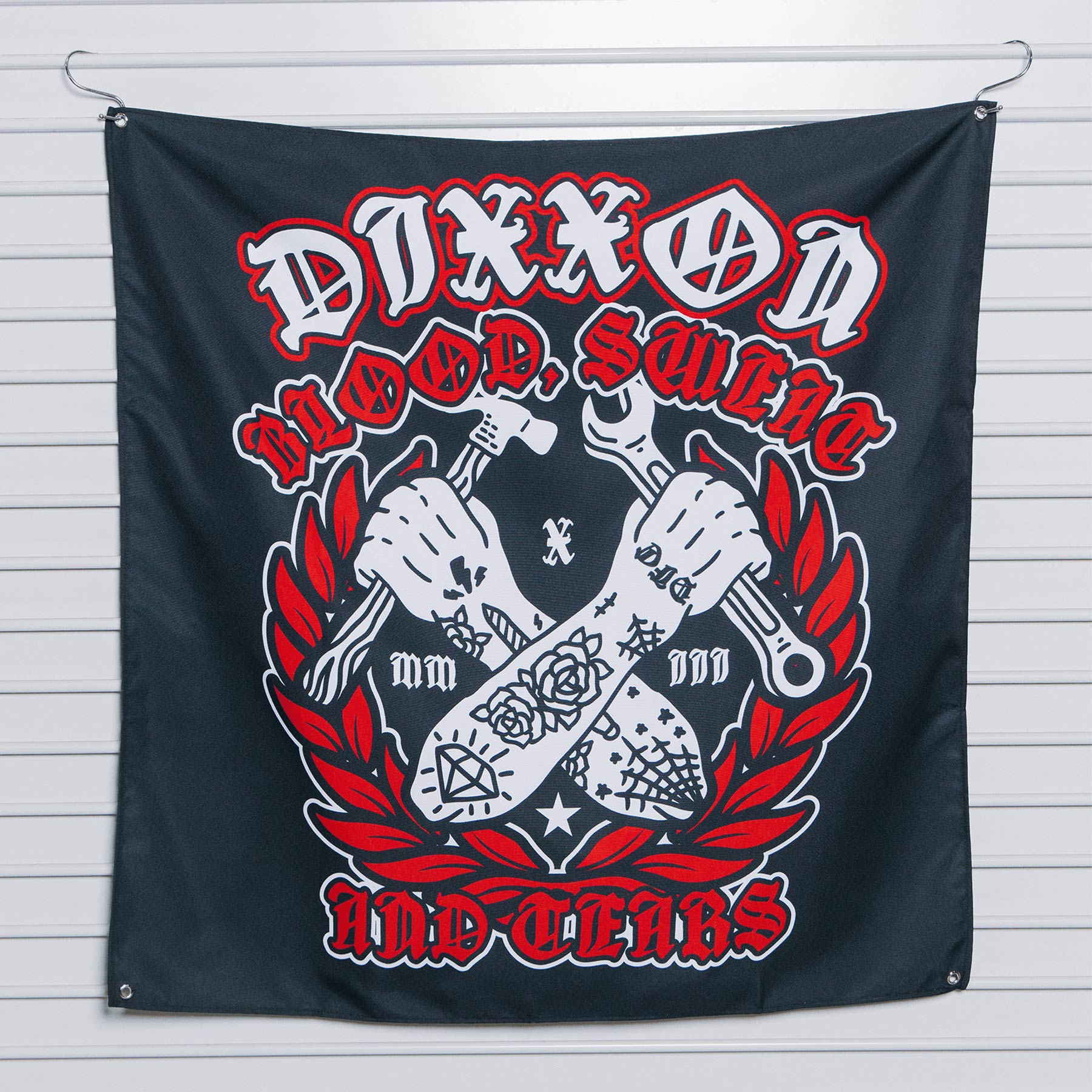 Blood, Sweat, & Tears Garage Banner - 36" x 36" - Dixxon Flannel Co.