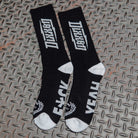 White Bolt Premium Crew Socks - Black - Dixxon Flannel Co.