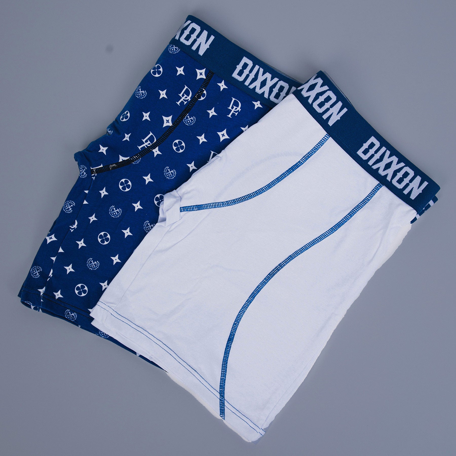 Bougie Cotton Stretch 2pk Boxer Briefs Blue White