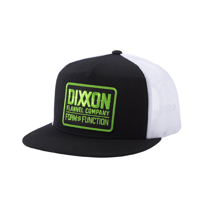 Classic Green Trucker Snapback - Black & White | Dixxon Flannel Co.