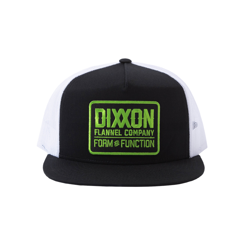 Classic Green Trucker Snapback - Black & White | Dixxon Flannel Co.