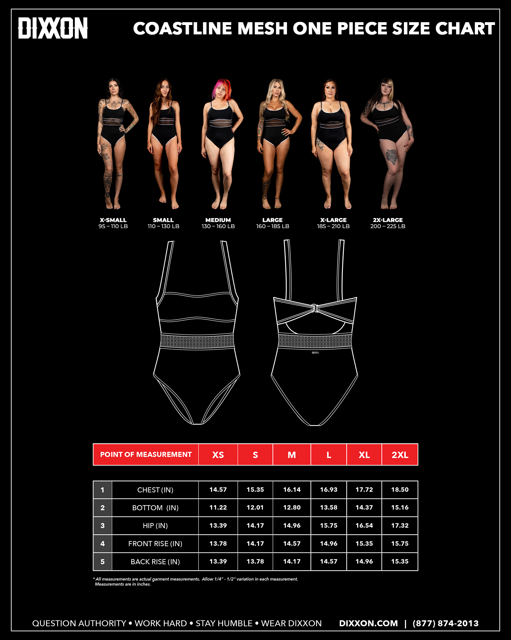 Women's Coastline Mesh One Piece Swimsuit - Black & White - Dixxon Flannel Co.