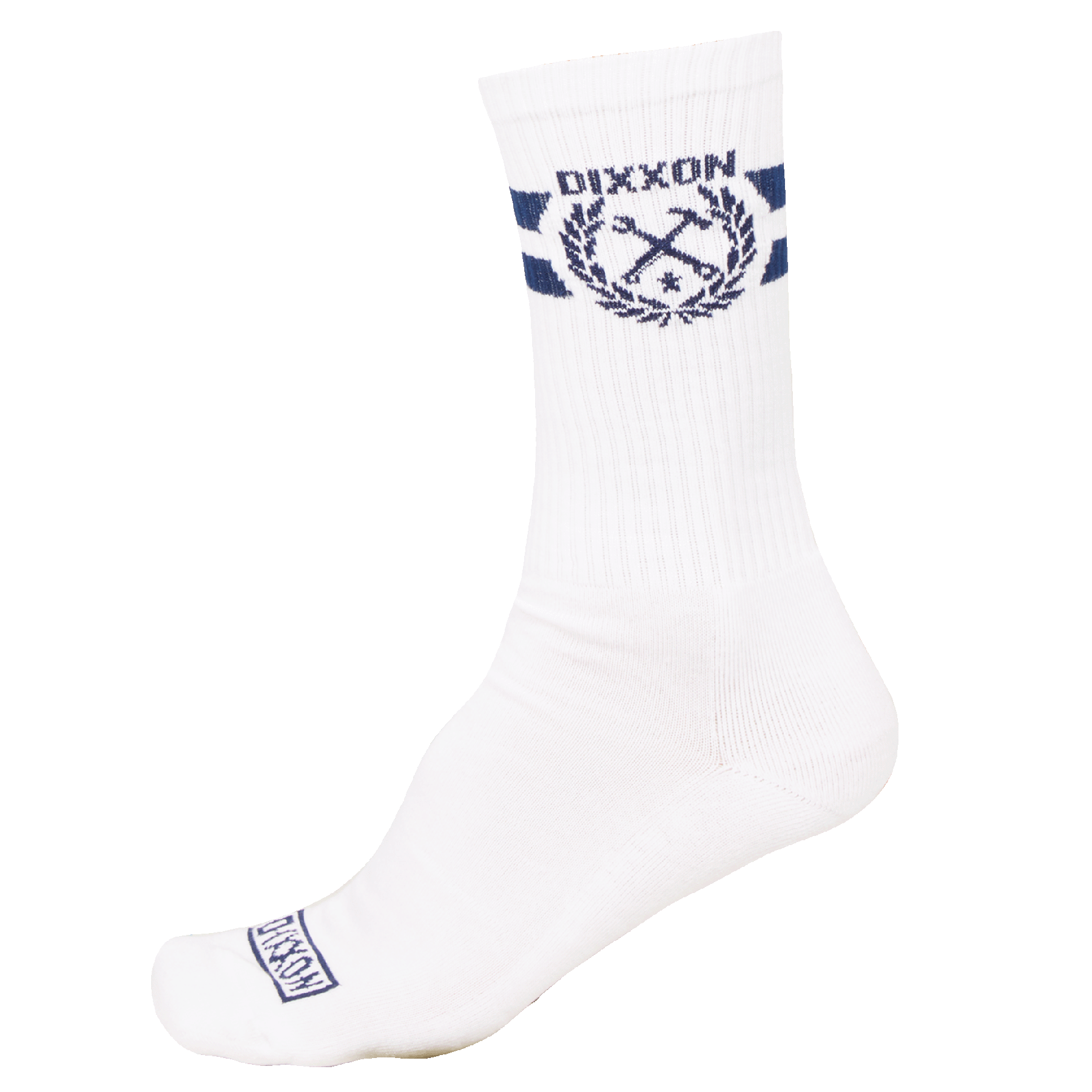 Stay Humble Premium Crew Socks - White & Blue | Dixxon Flannel Co.