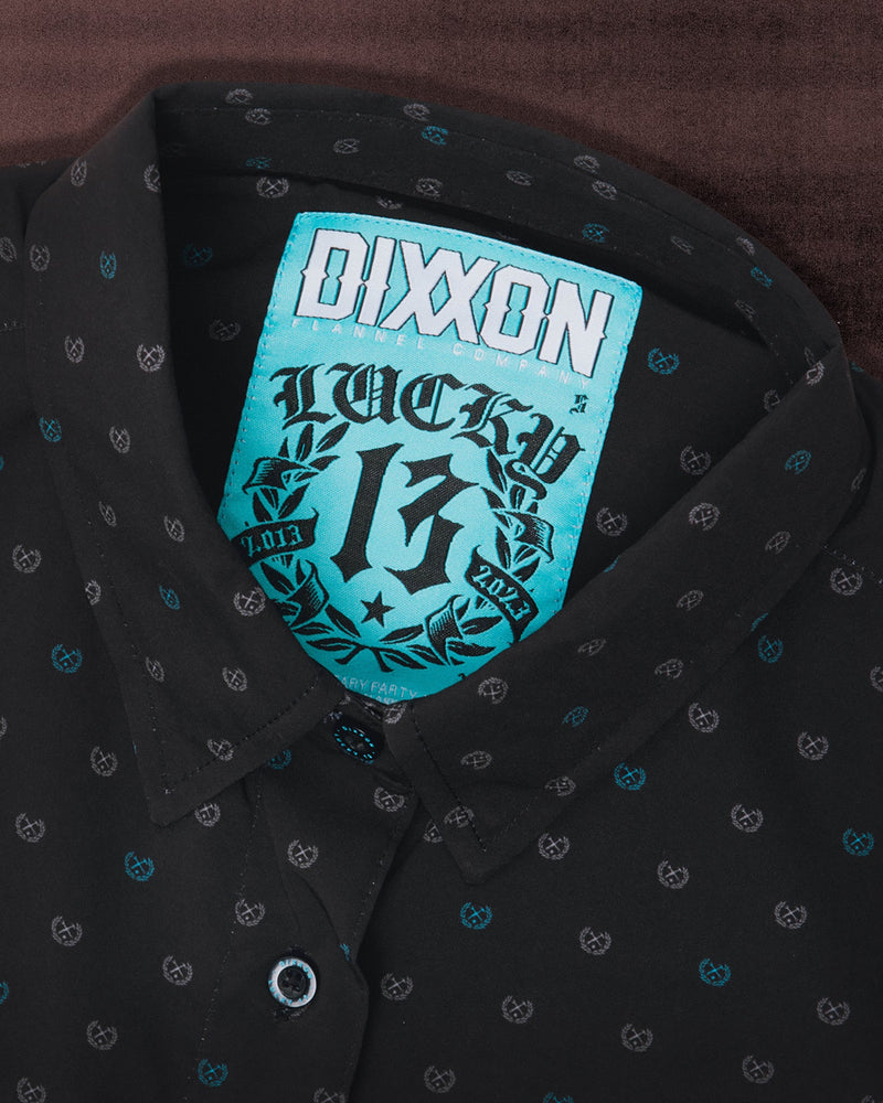 Women's Brochacho Short Sleeve - Black & Tiffany | Dixxon Flannel Co.