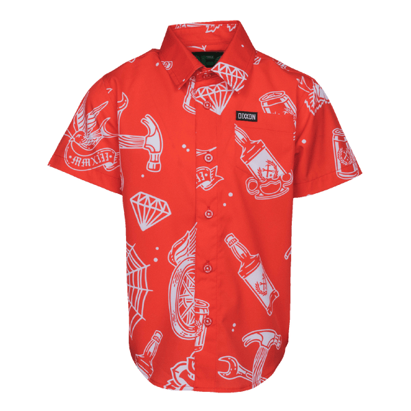 Youth Party Boy 10 YR Short Sleeve - Red | Dixxon Flannel Co.