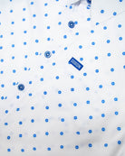 Women's Blue Polkacide Short Sleeve - White - Dixxon Flannel Co.