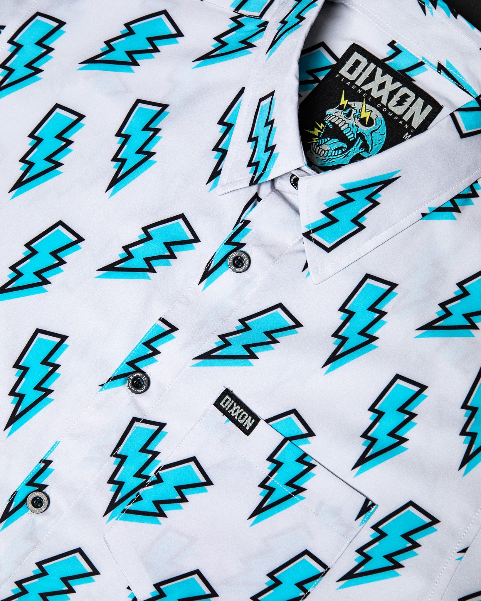 Women's Voltage Party Shirt - Grey & Blue - Dixxon Flannel Co. 