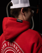 Grey & White Linked Pullover Hoodie - Red - Dixxon Flannel Co.