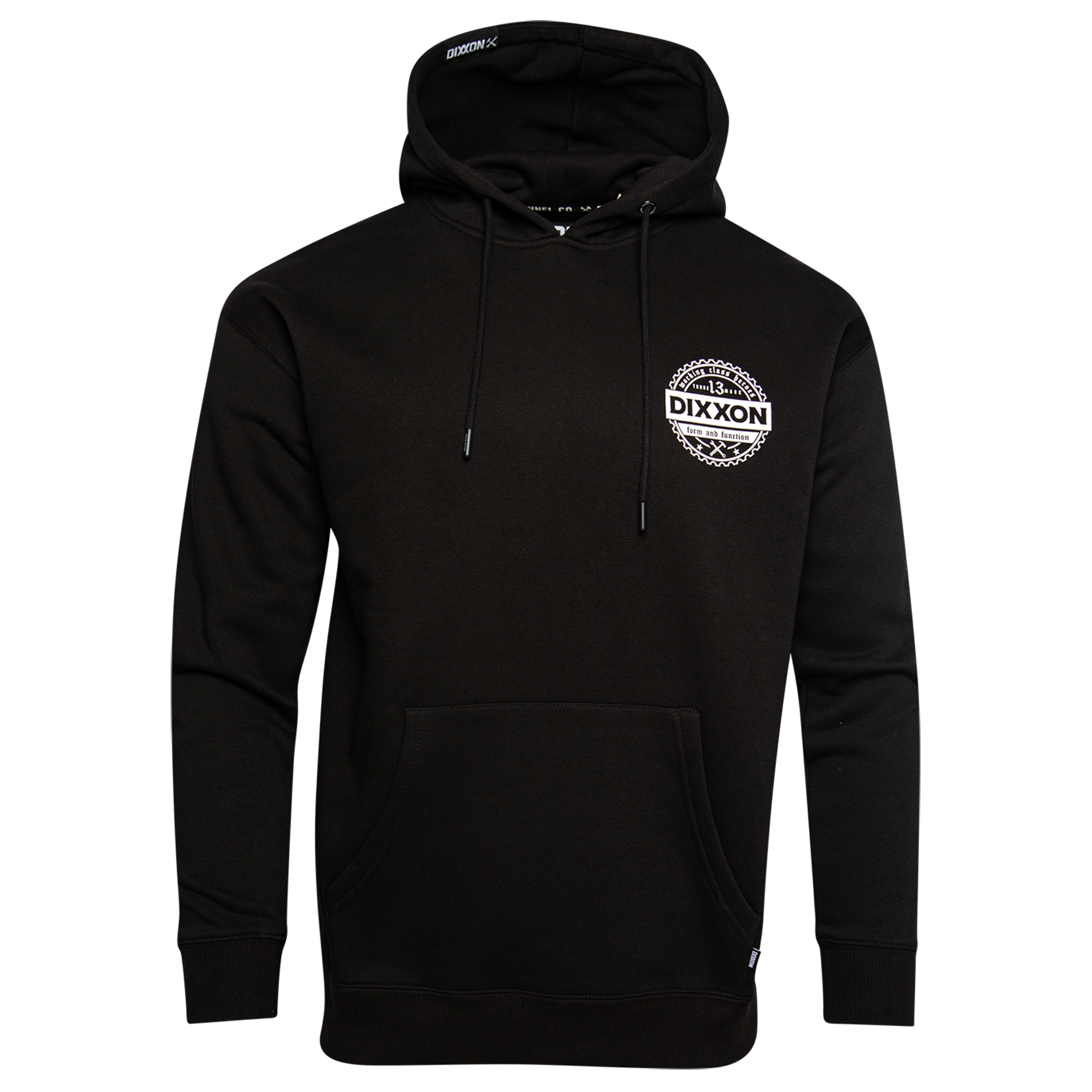 White Working Class Gear Pullover Hoodie - Black - Dixxon Flannel Co.