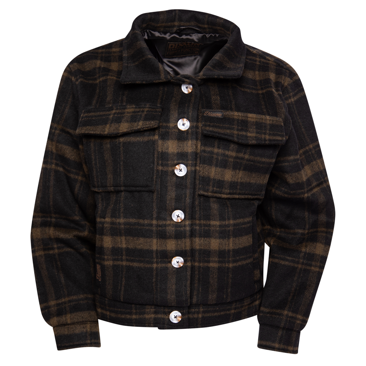 Women's Cropped Shacket - Brown & Black | Dixxon Flannel Co. – DIXXON UK