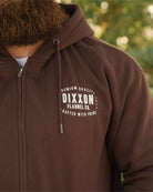 White Over Under Zip Up Hoodie - Brown - Dixxon Flannel Co.