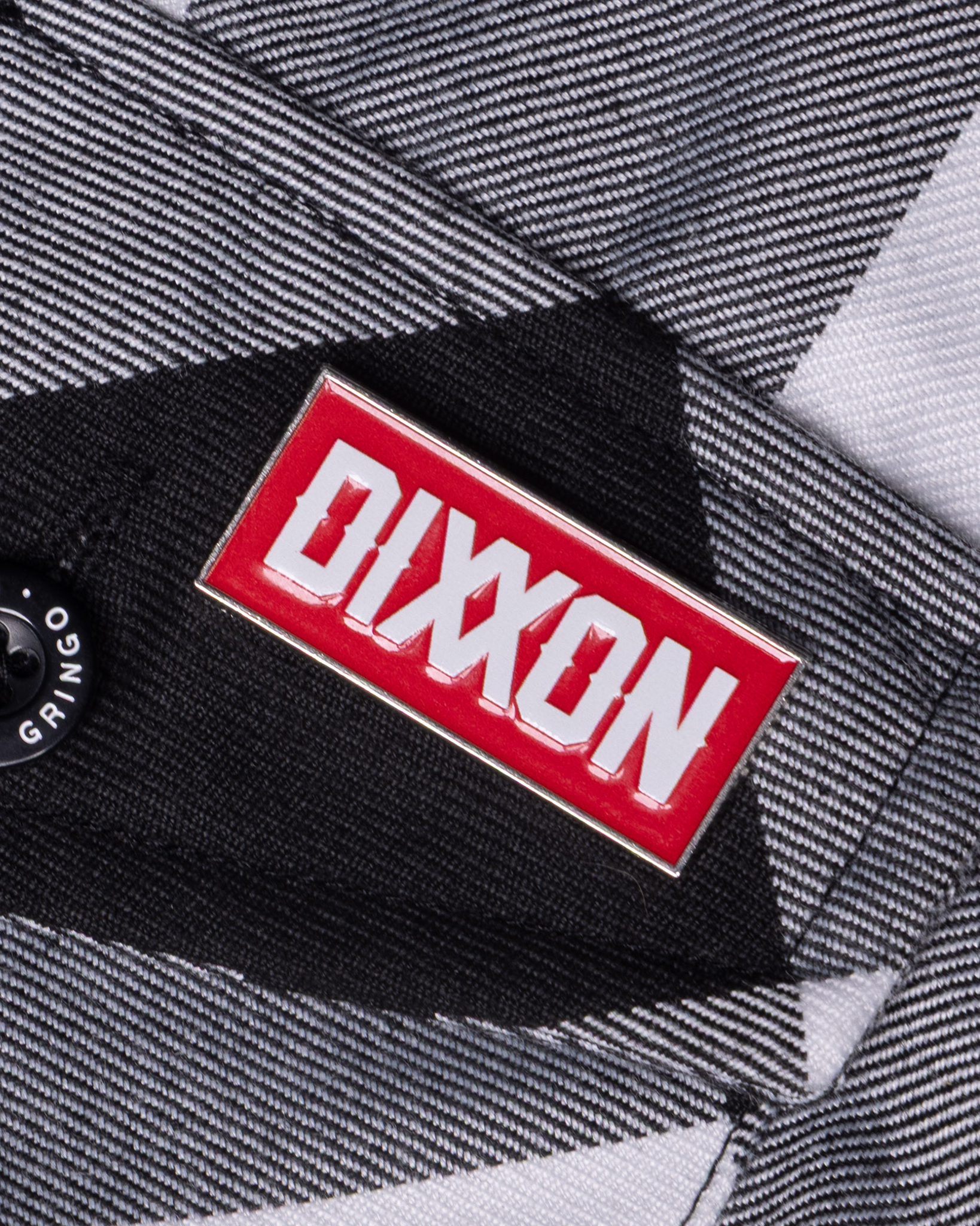 Bar Enamel Pin - Red & White - Dixxon Flannel Co.