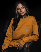 Women's Pocket Crewneck Sweatshirt - Camel - Dixxon Flannel Co.