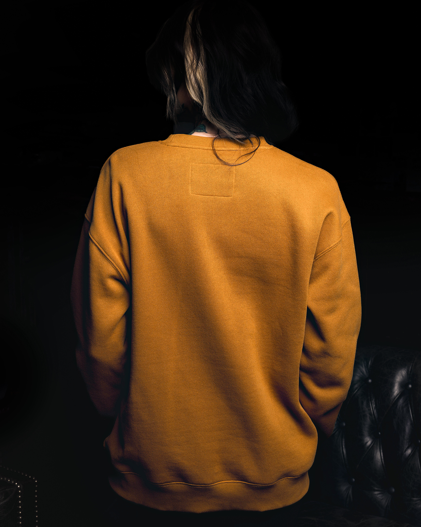 Women's Pocket Crewneck Sweatshirt - Camel - Dixxon Flannel Co.