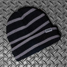 Dixxon Dock Beanie - Black & Grey Stripe