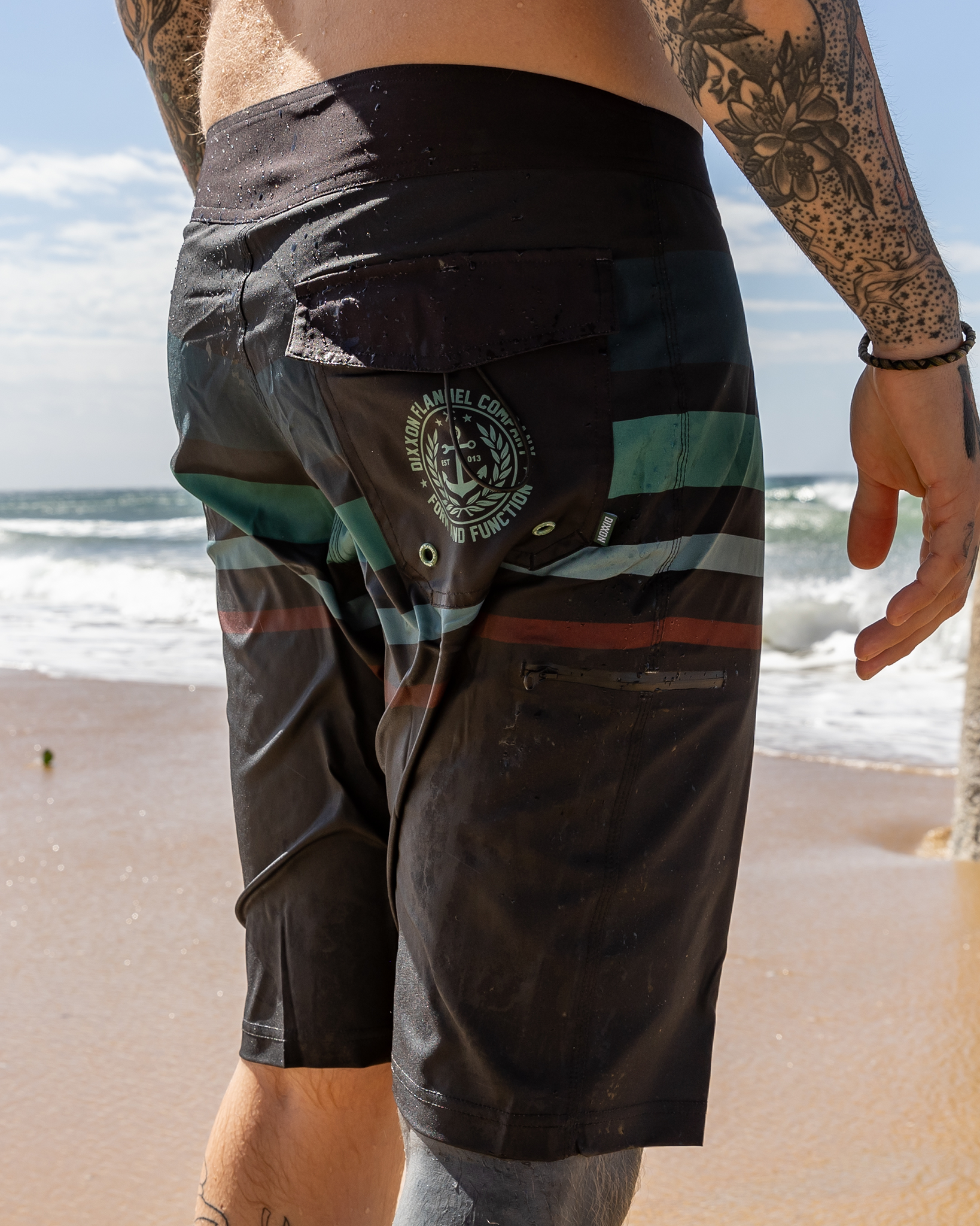 Spicoli Boardshorts - Black & Green - Dixxon Flannel Co. 