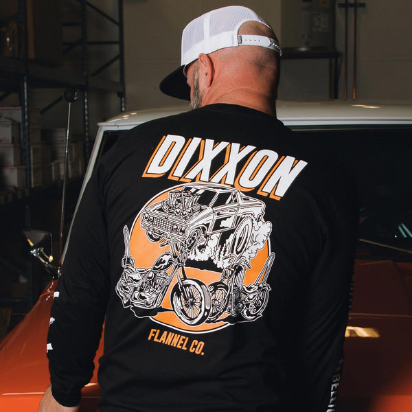 Men's Hot Roddin' Long Sleeve T-Shirt - Black | Dixxon Flannel Co.
