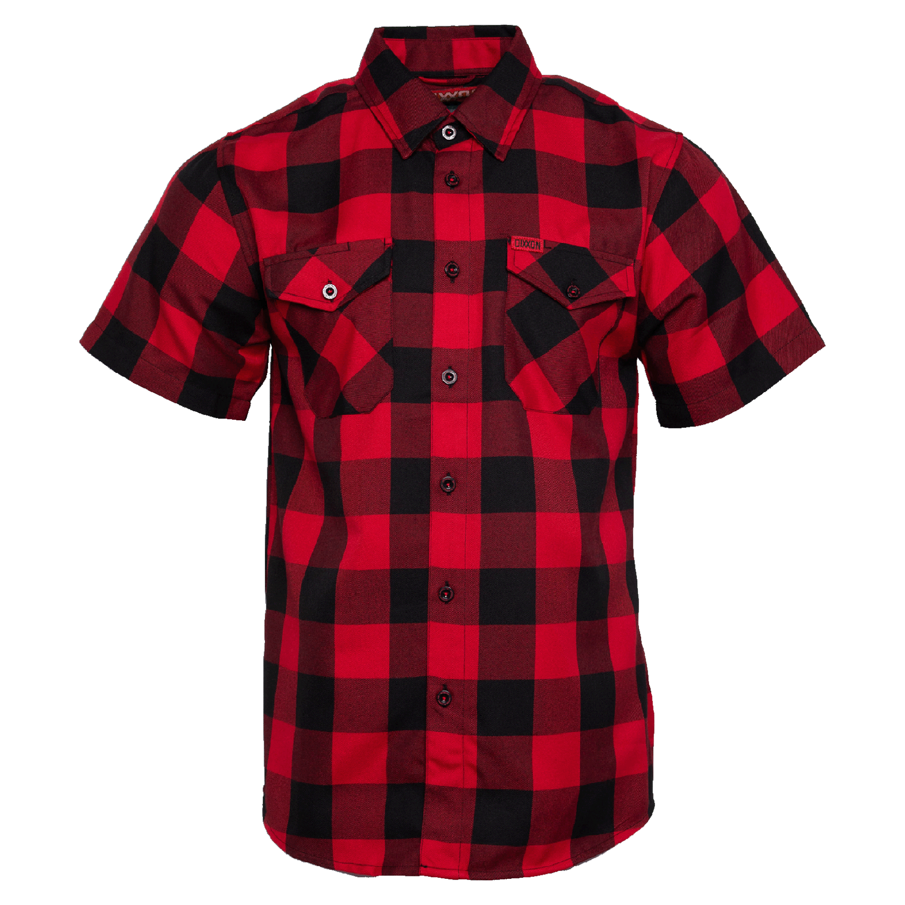Red plaid short sleeve shirt discount
