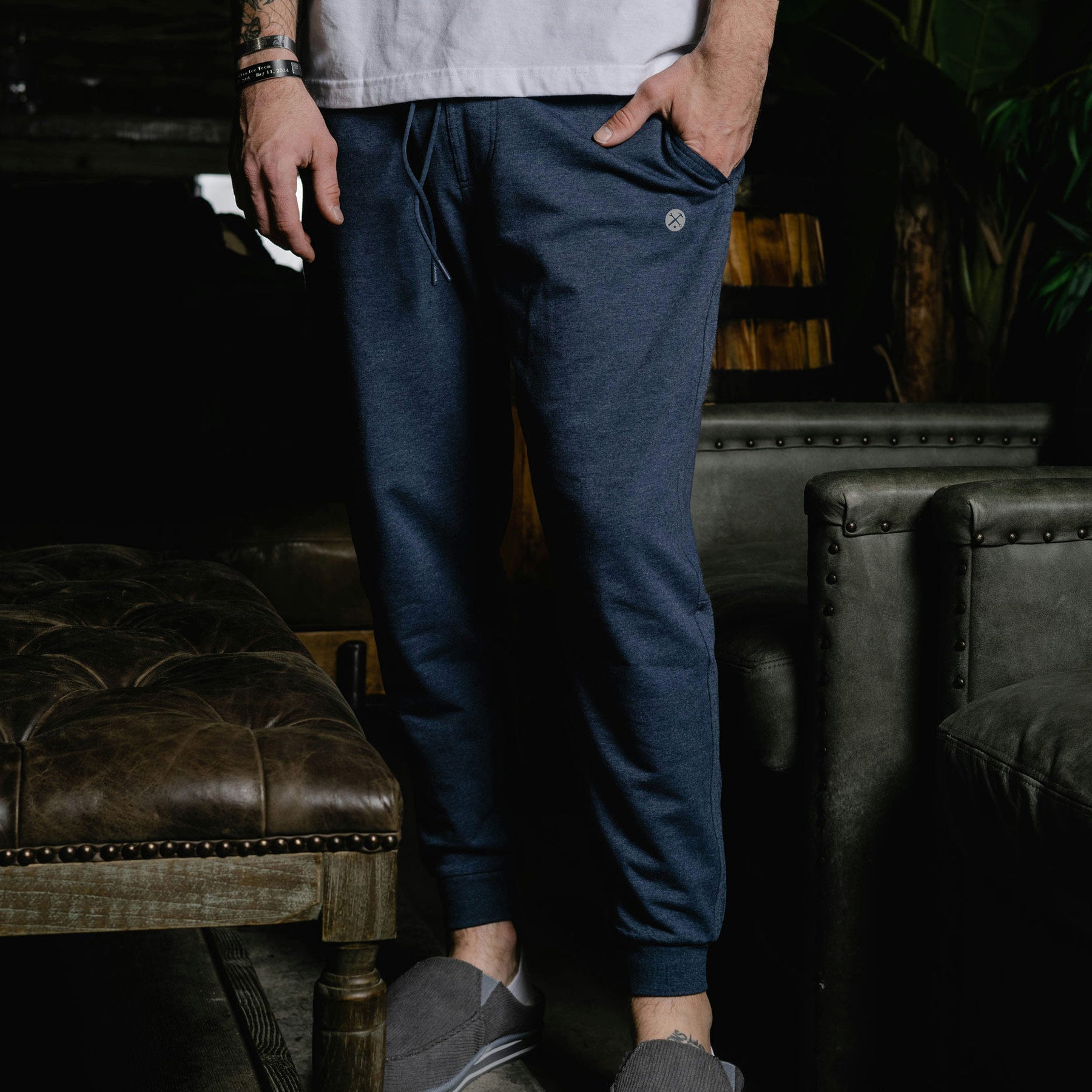 Men's Joggers Navy Dixxon Flannel – DIXXON UK - Main Image