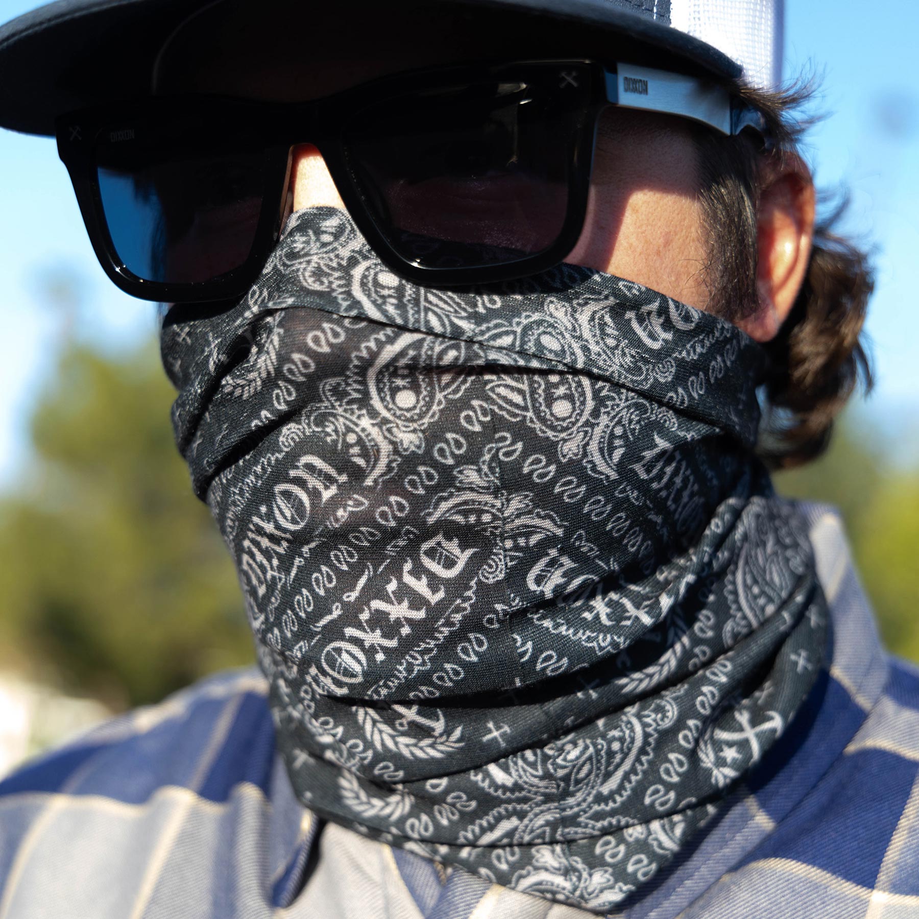 Bandana Gaiter - Black & Grey - Dixxon Flannel Co.