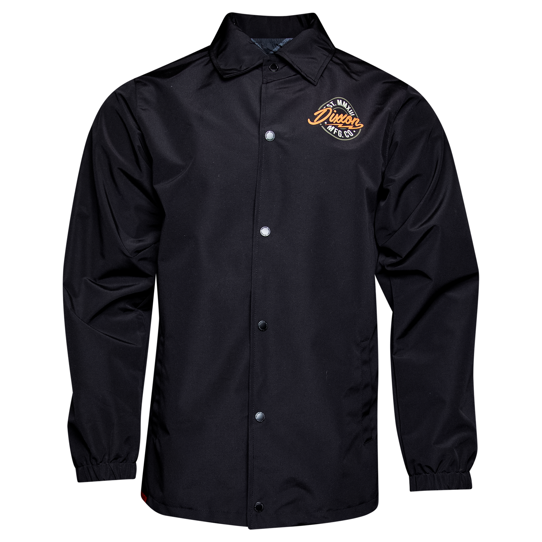 Orange & Gold MFG Badge Coaches Jacket - Black - Dixxon Flannel Co.