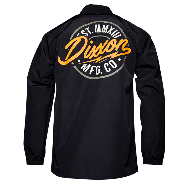 Orange & Gold MFG Badge Coaches Jacket - Black | Dixxon Flannel Co