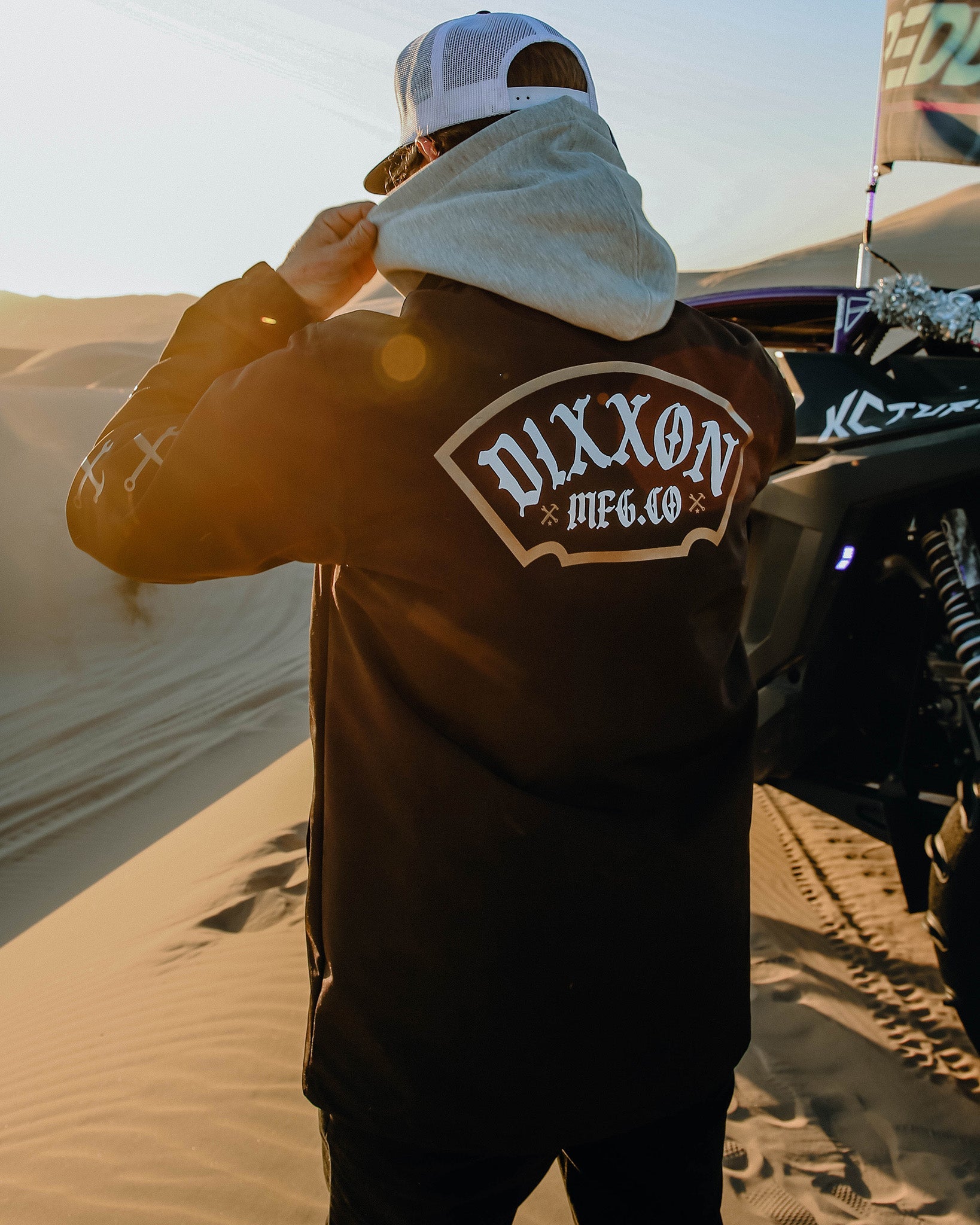 White & Gold Salty Patch Coaches Jacket - Black | Dixxon Flannel