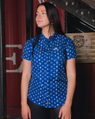 Women's Bougie Short Sleeve - Blue & White | Dixxon Flannel Co.