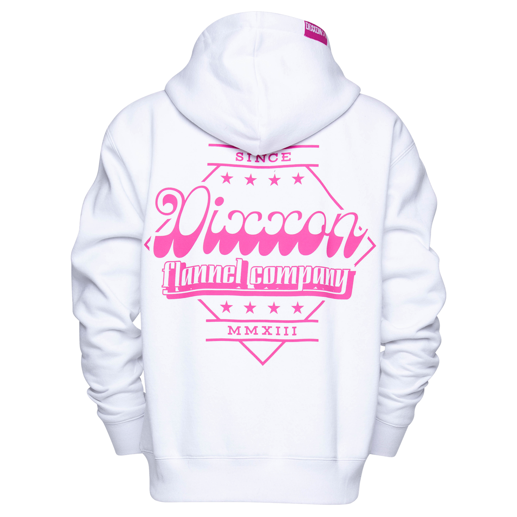 Women's Pink Stardust Zip Up Hoodie - White - Dixxon Flannel Co.