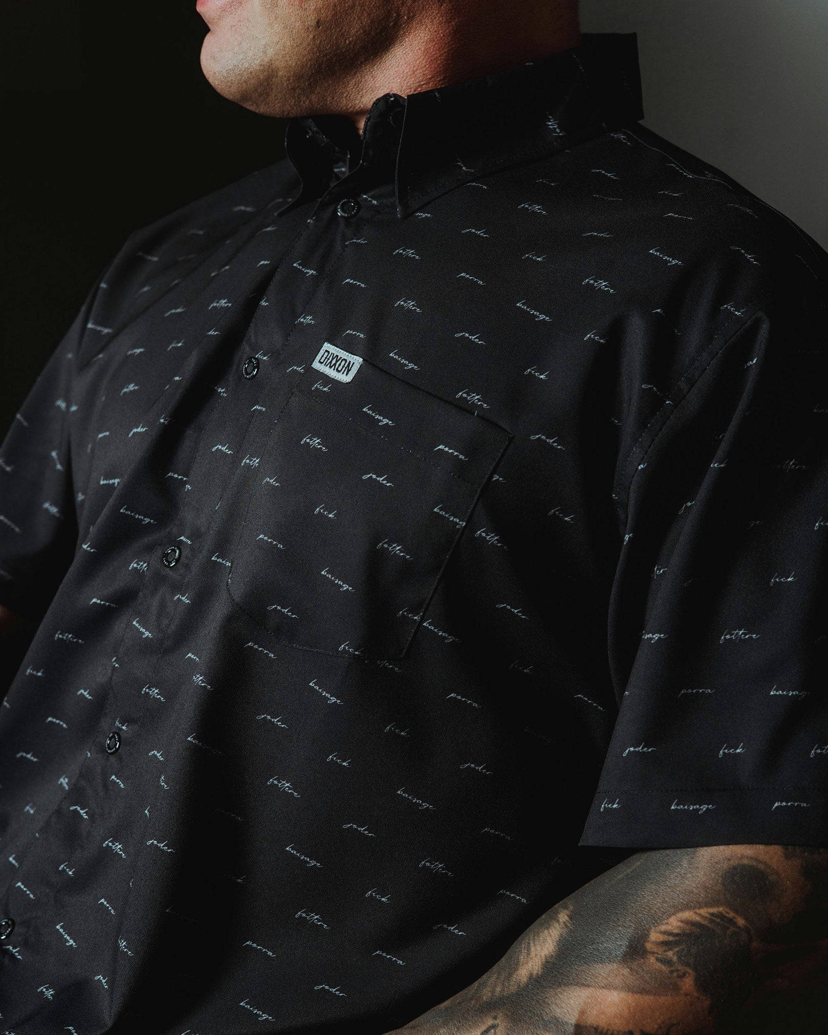 The F Word Short Sleeve - Black & Grey - Dixxon Flannel Co.