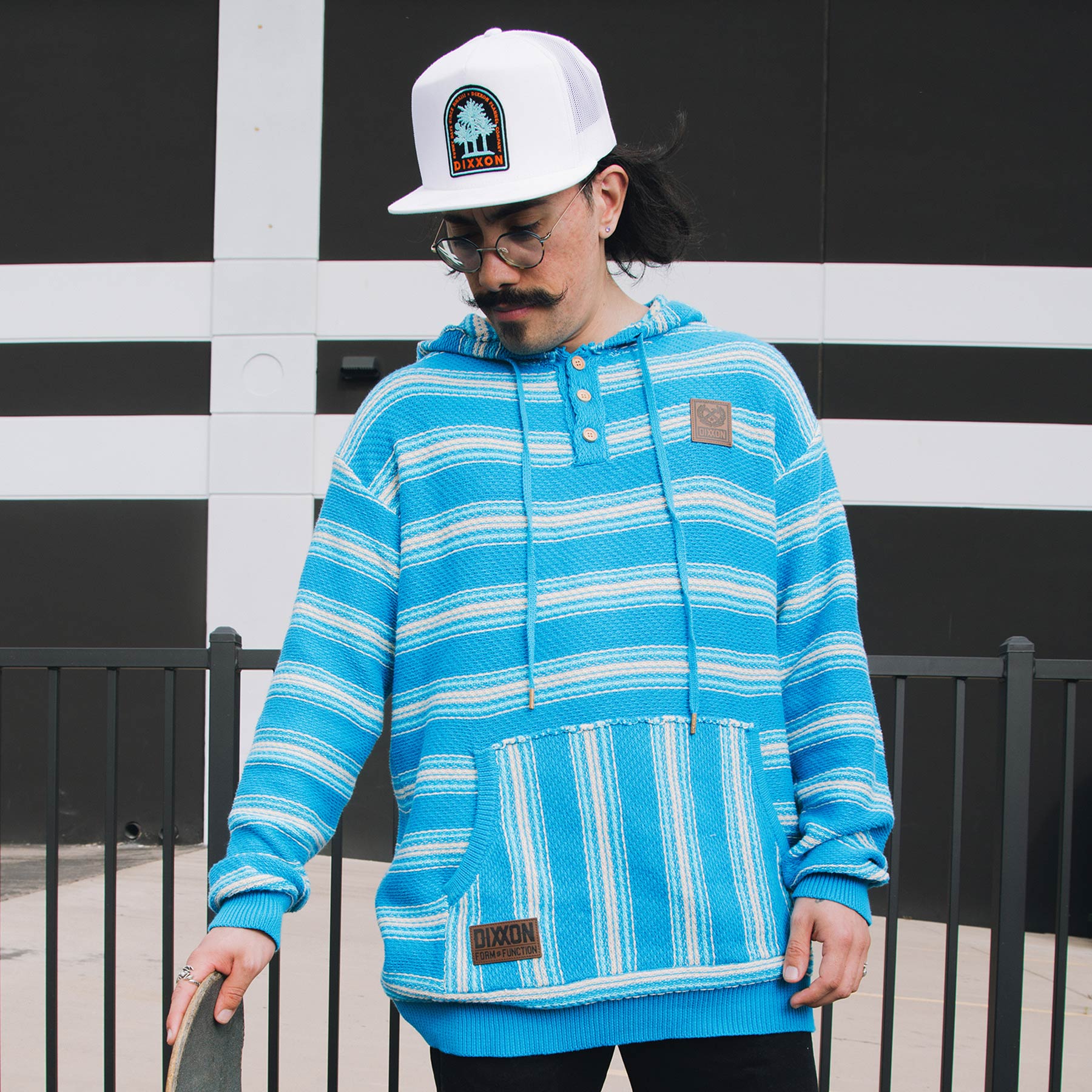 The Smuggler Hoodie - Blue & White