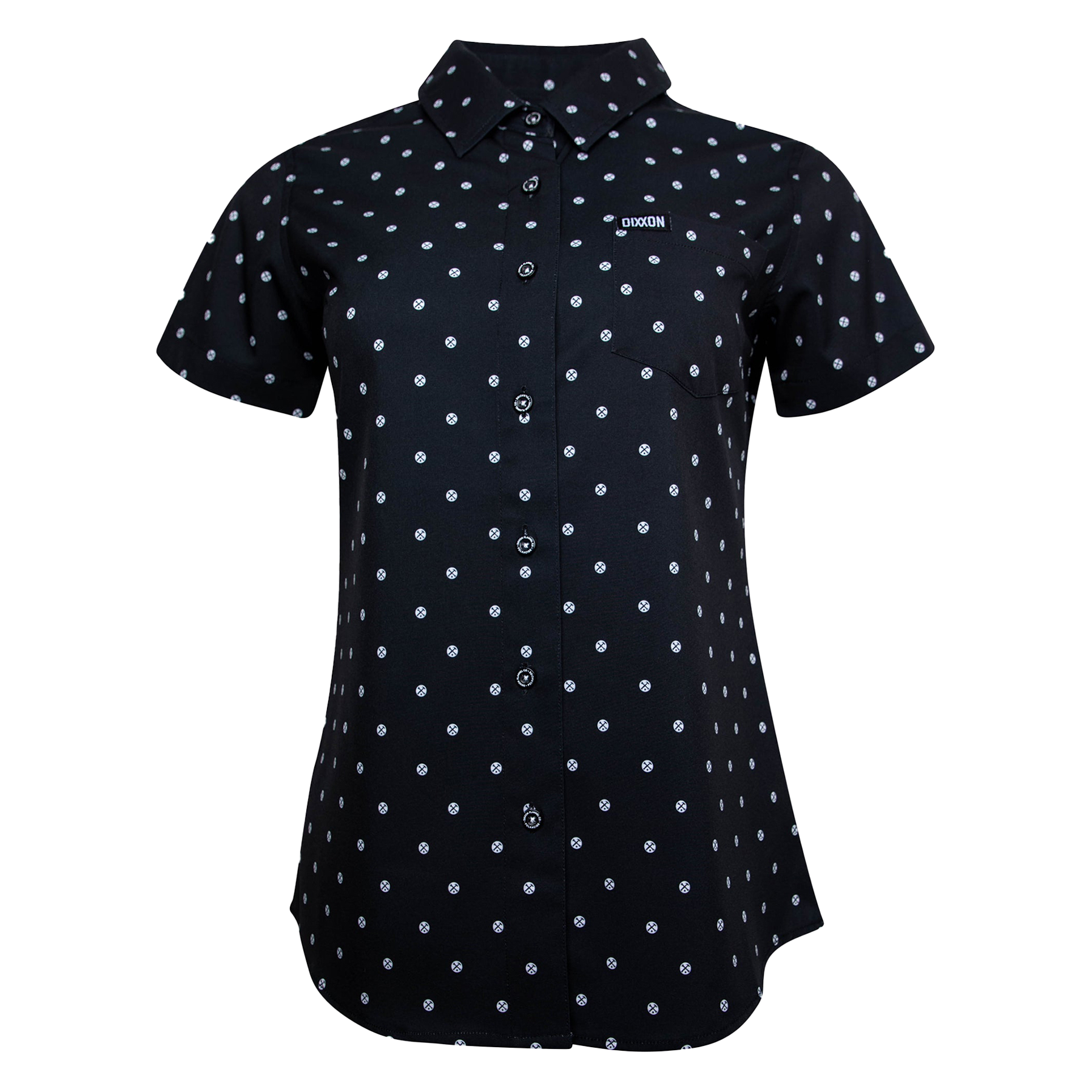 Polka dot short sleeve shirt sales